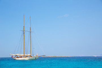 Illetes Illetas Formentera yacht sailboat anchored