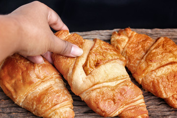 Fresh baked croissants