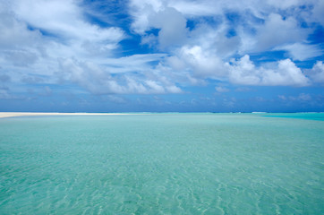 Sea view of Aitutaki Lagoon Cook Islands