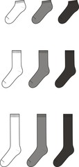 Vector illustration of socks