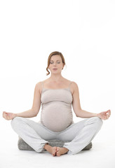 Schwangere Frau beim Yoga