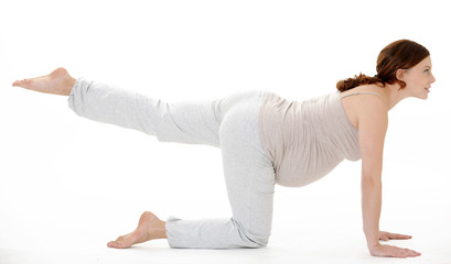 schwangere Frau beim  Yoga 