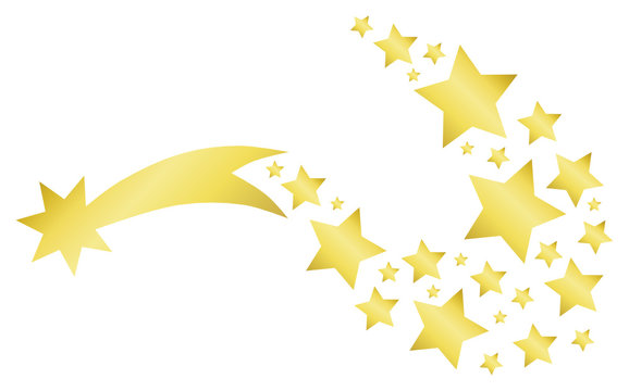 golden stars falling on white background clip art preview