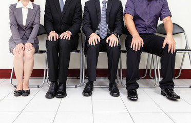 people waiting for job interview