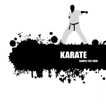 Grunge Karate poster