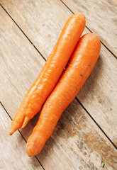 carrot on wooden background
