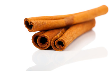 cinnamon isolated on white background