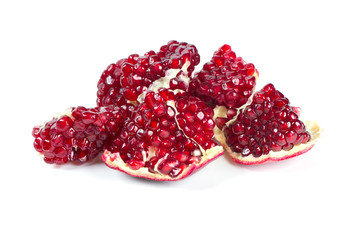 fresh pomegranate isolated on white background