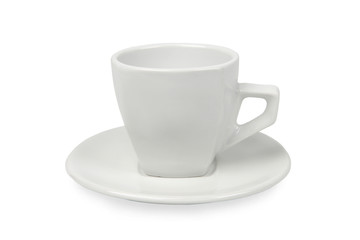 White tea and coffee cup and saucer