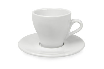 White tea and coffee cup and saucer
