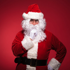 penive look of santa claus