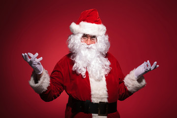 santa claus is welcoming you