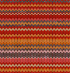 Striped Knit Seamless Pattern, warm colors, illustration