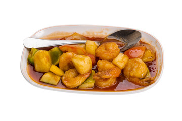 Shrimps with pinneaple