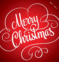 MERRY CHRISTMAS hand lettering (vector)