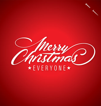 MERRY CHRISTMAS hand lettering (vector)