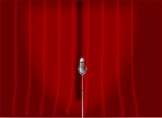 Red Stage Curtain.
