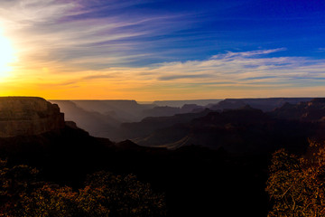 Arizona sunset Grand Canyon National Park Yavapai Point