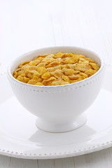Healthy corn flakes breakfast