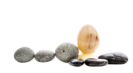 Fototapeta na wymiar Egg Shape Zen Stone