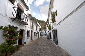 Street in Grazalema town, Andalusia, Spain