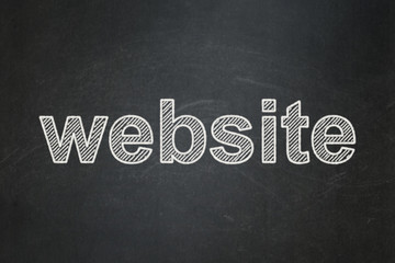 Obraz premium Web design concept: Website on chalkboard background
