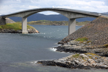 Storseisundet Bridge on the Atlantic Road in Norway