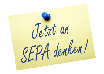 Jetzt an SEPA denken