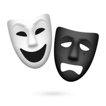 Comedy and tragedy theatrical masks