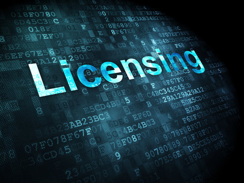 Law concept: Licensing on digital background