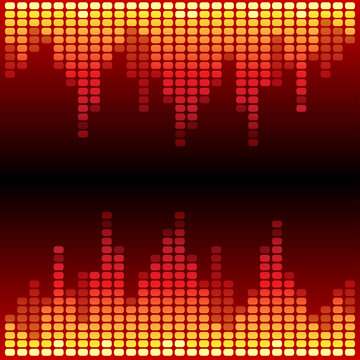 Red And Orange Digital Equalizer Vector Background