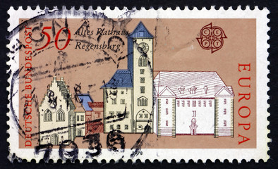 Postage stamp Germany 1978 Old City Hall, Regensburg