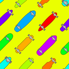 Colorful seamless skateboard texture pattern