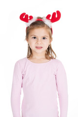 Lächelndes Mädchen  an Weihnachten