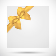 Gift certificate, Voucher, Coupon template. Gold bow, envelope