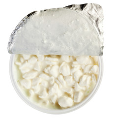Bowl with fresh cottage cheese