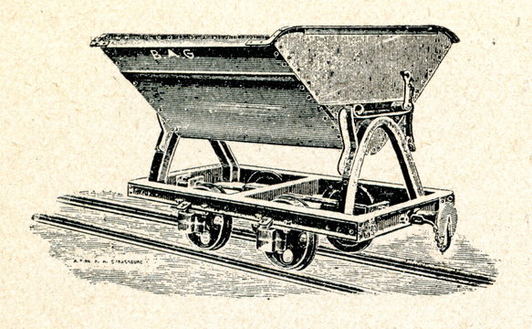 Tipper wagon of minimum gauge railway (Feldbahn)