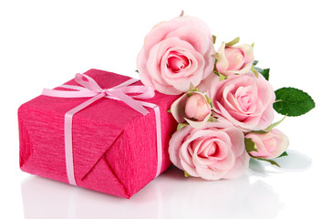 Romantic parcel isolated on white
