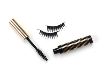 black mascara stroke isolated