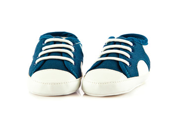 baby boyshoes isolated on white background