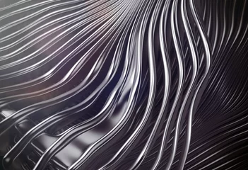Foto op Plexiglas Abstract metal silver stripes art background © 123dartist