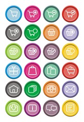 ecommerce icons - round icons