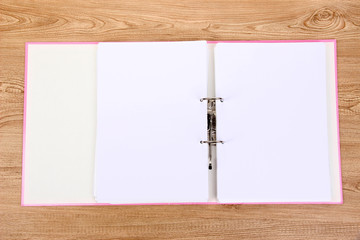 Open file folder on desk