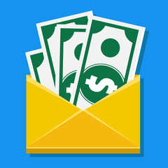 Vector Cash in Envelope Icon