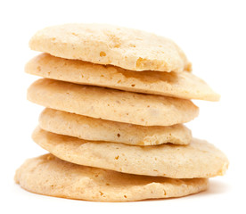 simple home-made meringue isolated on white