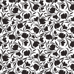 Floral seamless pattern. Vector illustration.