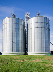 Big silos on large modern cow farm