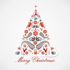Christmas tree - vector illustration