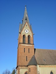 Fototapeta na wymiar Evangelische Dorfkirche