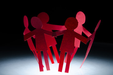 Papiermenschen Freundschaft